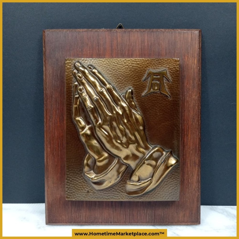 Albrecht Durer Praying Hands Wood Bronze Wall Decor ( Vintage )